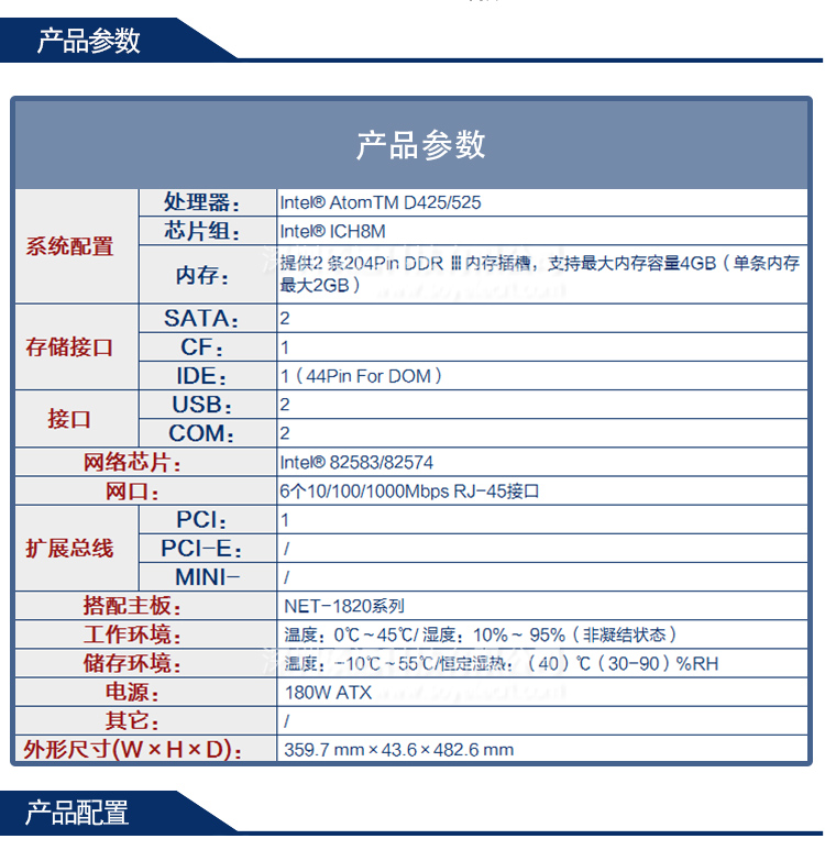 研祥1U上架低功耗網(wǎng)絡(luò)應(yīng)用平臺(tái)NPC-8120