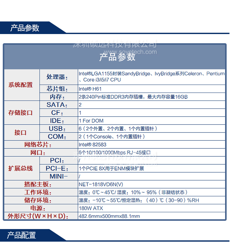 研祥2U主流網絡應用平臺，H61芯片 NPC-8218