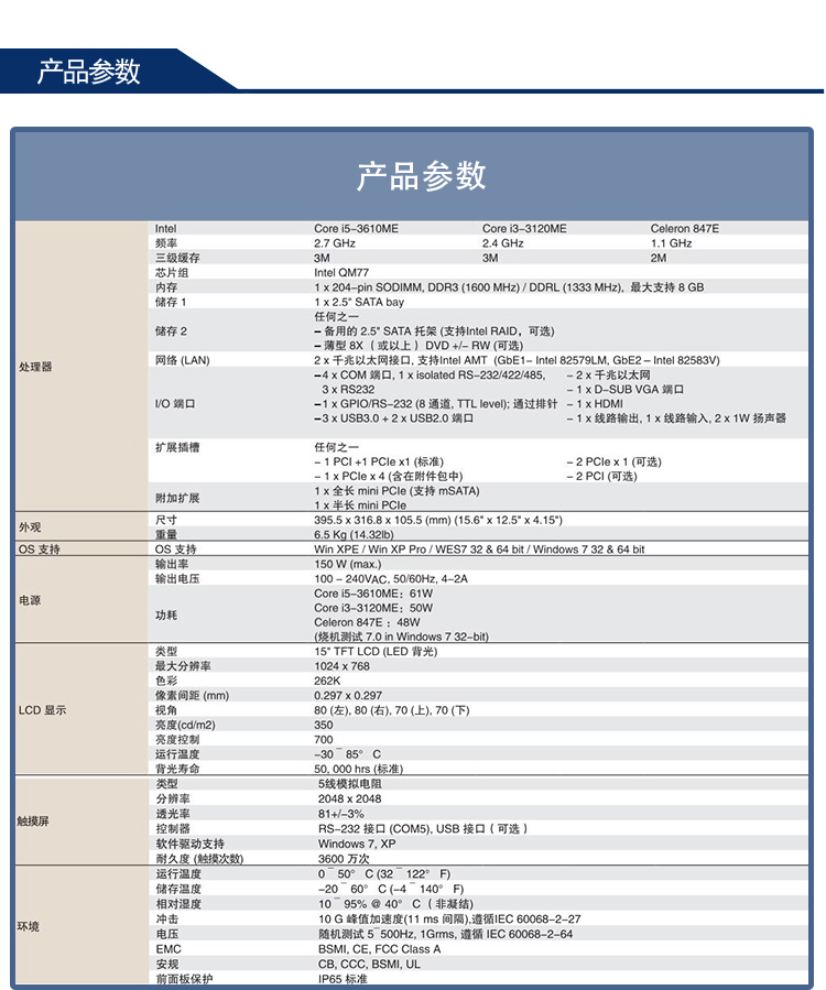 全新研華無(wú)風(fēng)扇嵌入式工控機(jī) 多功能平板電腦 PPC-6150