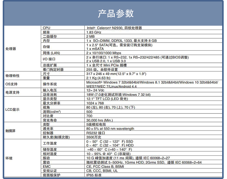 全新研華 嵌入式無(wú)風(fēng)扇工業(yè)平板電腦 無(wú)噪音低功耗 PPC-3120S