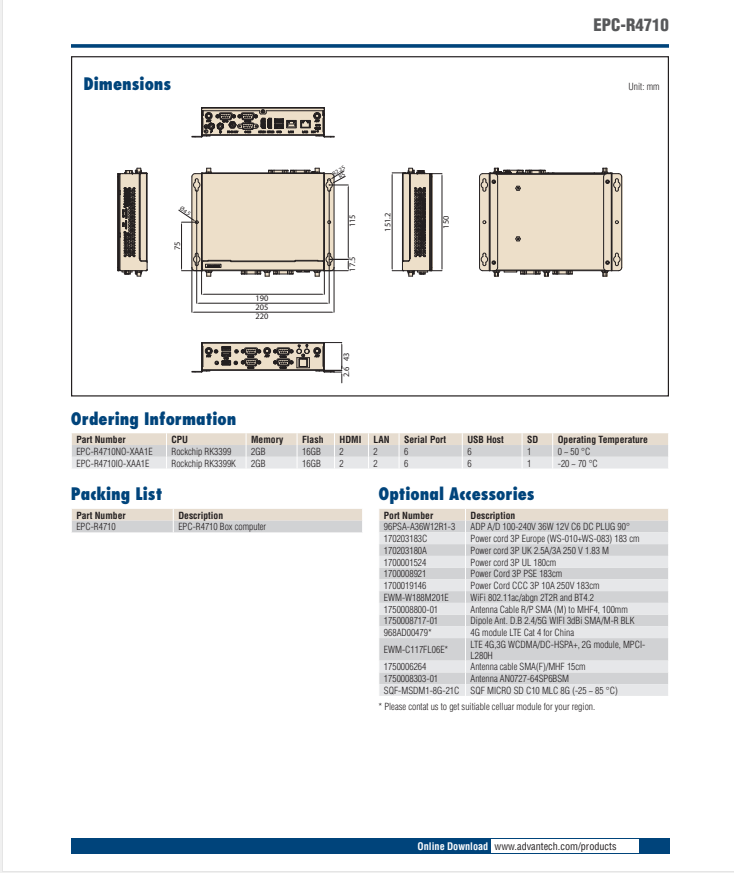 研華EPC-R4710 Rockchip RK3399 嵌入式工控機(jī)，