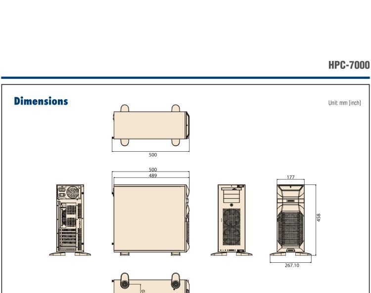 研華HPC-7000 用于EATX / ATX / MicroATX主板的塔式服務器機箱