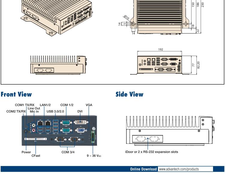 研華MIC-7700 Intel? 第六代/第七代 Core i 臺式機處理器緊湊型無風扇系統(tǒng)