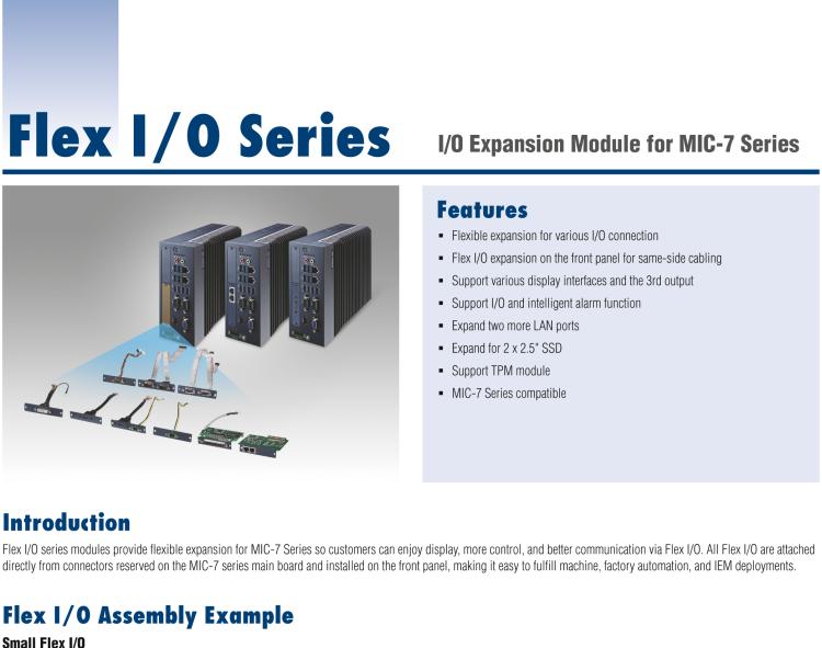 研華98910770301 Advanced Flex I/O for NVMe M.2 + 4x GbE LAN