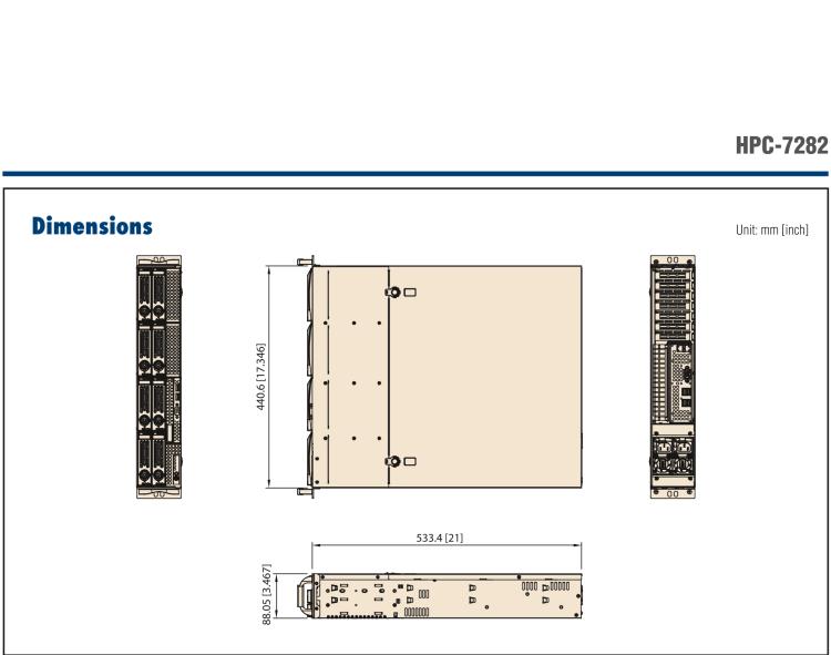 研華HPC-7282 2U 機(jī)架式機(jī)箱，適用于 Micro/ATX 服務(wù)器主板，支持8個(gè)2.5寸/3.5寸熱插拔硬盤，7個(gè)半高擴(kuò)展槽