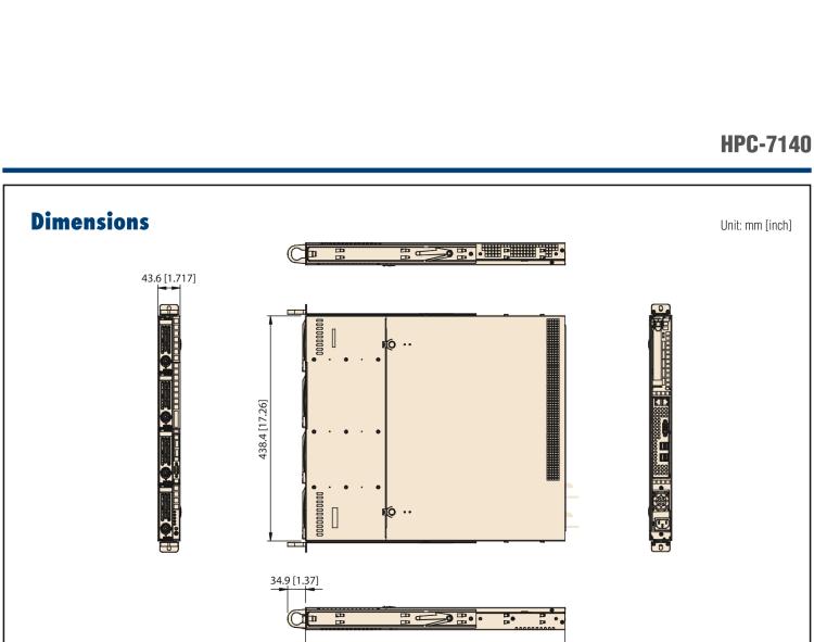 研華HPC-7140 1U 機(jī)架式服務(wù)器機(jī)箱，適用于 MicroATX/ATX 服務(wù)器主板，支持4個(gè)3.5"熱插拔盤位，1個(gè)全長(zhǎng)/半長(zhǎng)PCI-E x16擴(kuò)展插槽