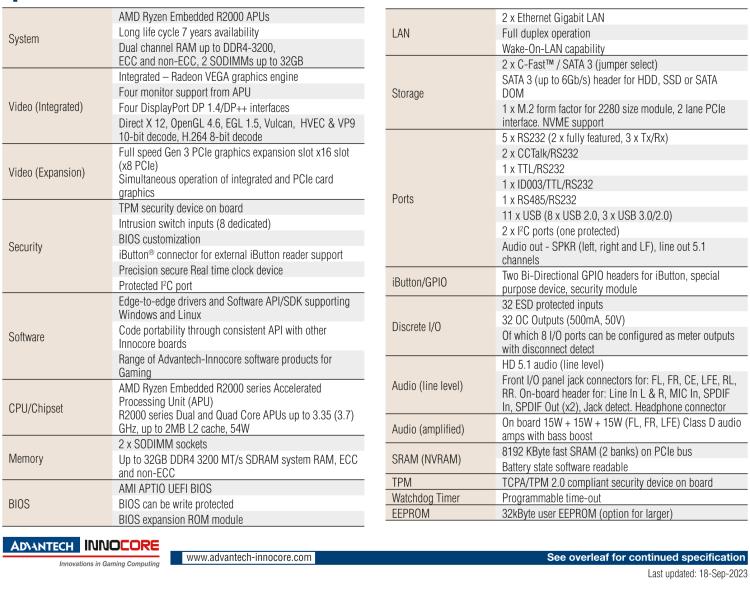 研華DPX-S451 The DPX?-S451 is based on the AMD Ryzen? Embedded R2000 Series platform. . Four DisplayPort ports and graphics card are supported