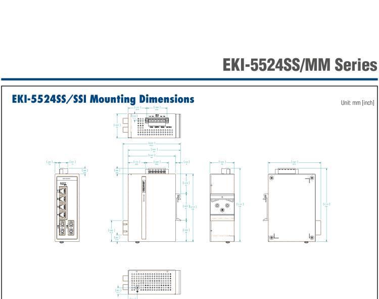 研華EKI-5524MMI 2光4電百兆ProView(組態(tài))系列工業(yè)以太網(wǎng)交換機(包含單模/多模、SC/ST接口)