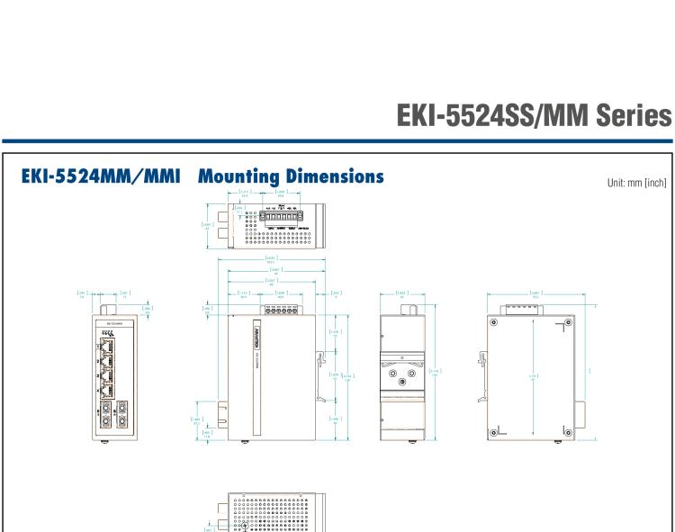 研華EKI-5524MMI 2光4電百兆ProView(組態(tài))系列工業(yè)以太網(wǎng)交換機(包含單模/多模、SC/ST接口)