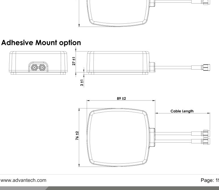 研華BB-2J6983MPA-150 5GNR MIMO Magnetic/Adhesive Mount antenna