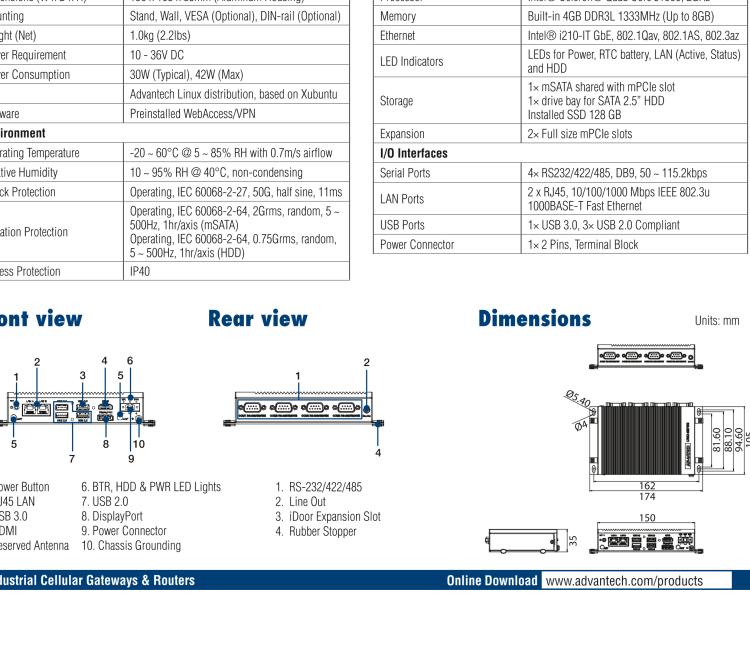 研華VPN-BOX-UPD100-500 WebAccess/VPN, Hardware Box UNO-2372, upgrade from 100 to 500 devices