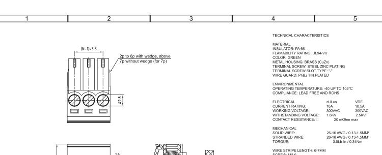 研華BB-CON-CR3P-TB 3-pin Terminal block without screws, SmartFlex