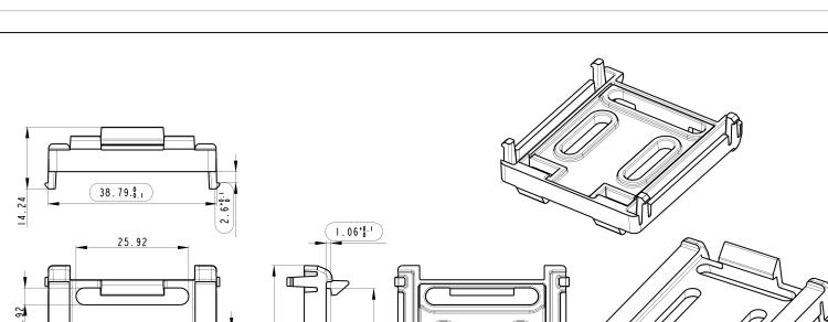 研華BB-CPD2-B Plastic DIN holder, v2 routers