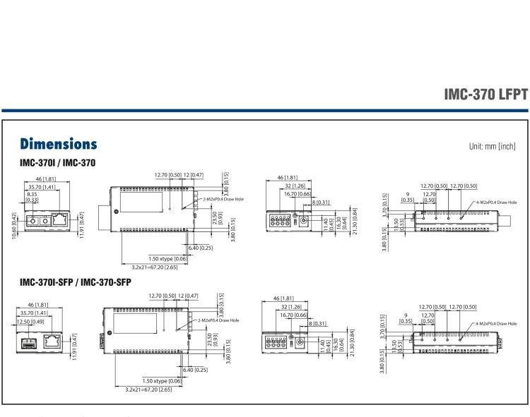 研華IMC-370I-SSR-PS-B Mini Hardened Media Converter, 1000Mbps, Single-Strand 1550XMT, LFPT, 15km, SC, AC adapter