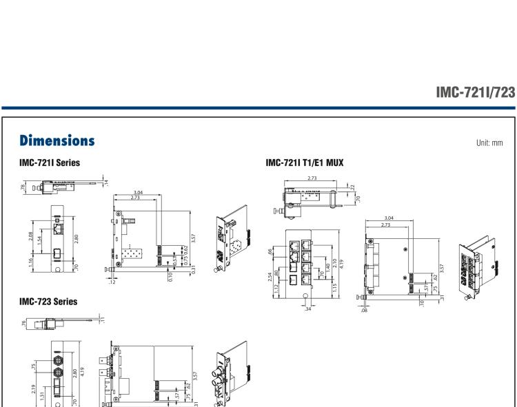 研華IMC-721I-SSR Managed Hardened Modular Media Converter, DS1, Single-Strand 1550xmt, 20km, SC (also known as iMcV 850-18123)