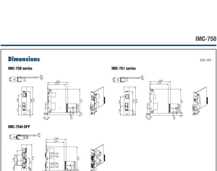 研華IMC-751-M8 Managed Modular Media Converter, 100Mbps, Multimode 850nm, 2km, SC (also known as iMcV 850-15612)