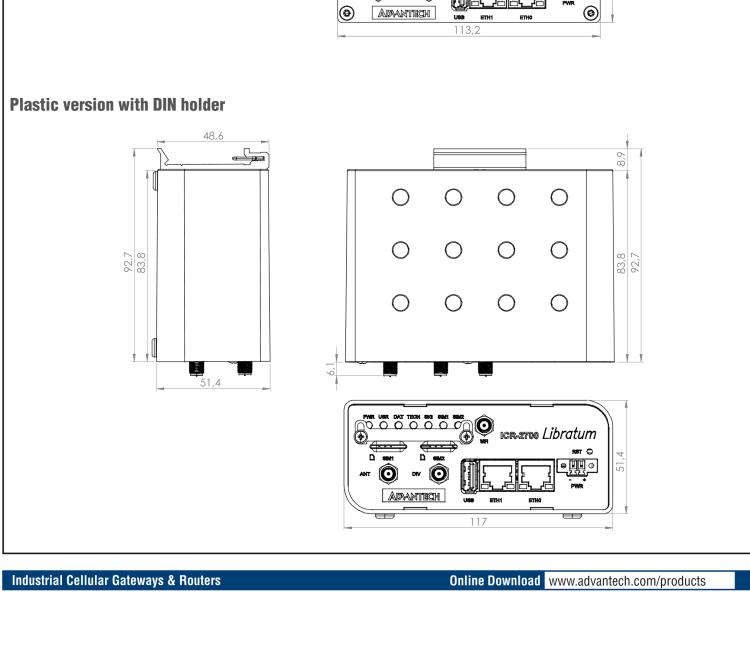 研華ICR-2734WA02 ICR-2700, EMEA, 2x Ethernet, USB, Wi-Fi, Metal, UK Accessories