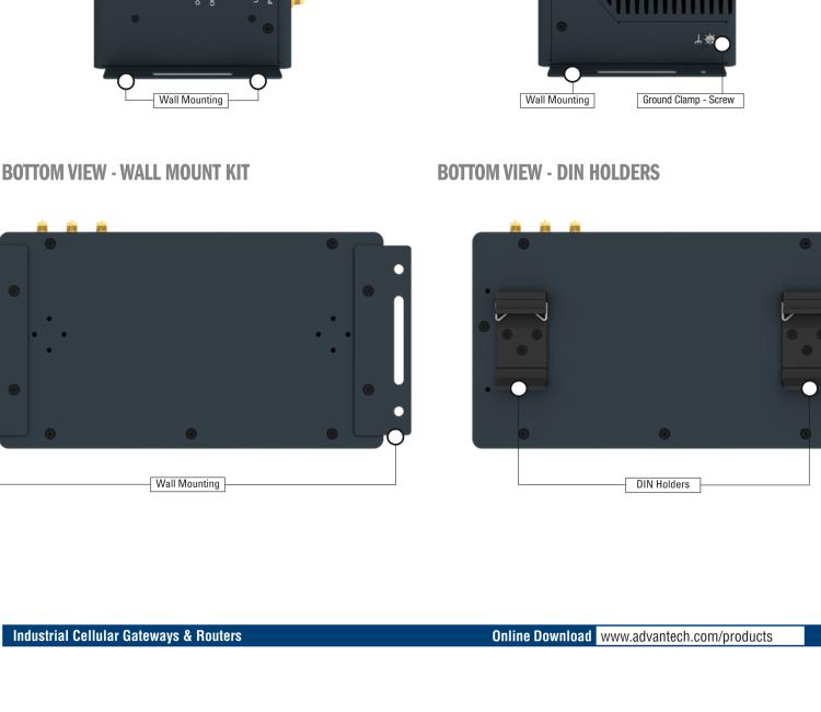 研華ICR-4401WS ICR-4400, GLOBAL, 5x Ethernet, 1x RS232, 1x RS485, CAN, PoE PSE+, Wi-Fi, SFP, USB, SD, Without Accessories