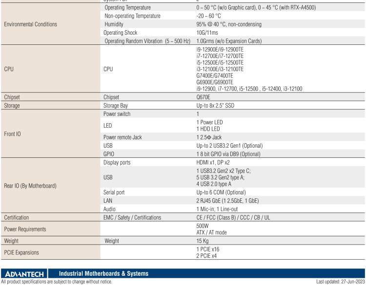 研華EPC-B3588 適配Intel 第12代 Core i 系列處理器，搭載Q670E芯片組?？纱钆銷VIDIA? RTX-A4500顯卡。3U高度，提供高端圖像處理應(yīng)用的解決方案。