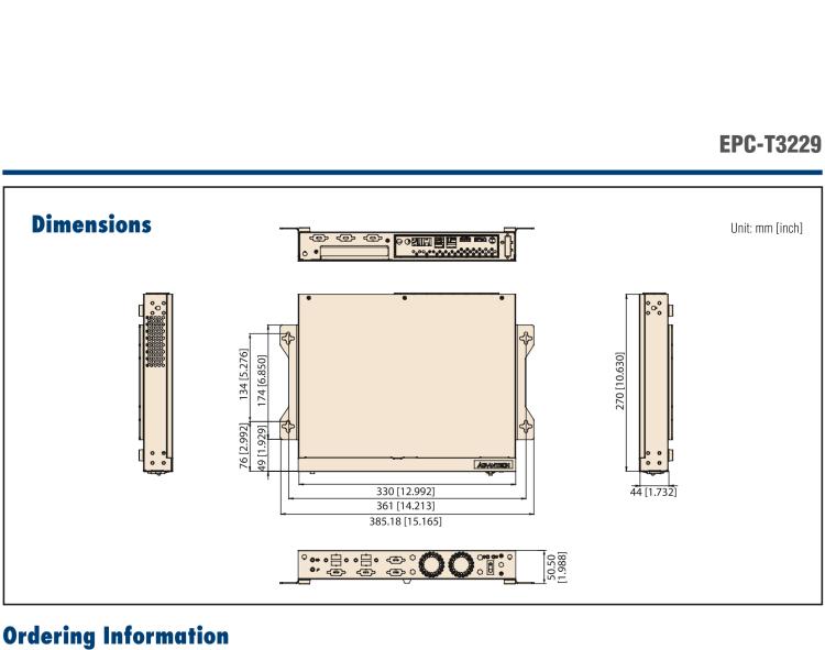 研華EPC-T3229 適配AMD V2748 處理器。擁有1個(gè)全高PCIe擴(kuò)展位，1U高度，支持上架。適用于邊緣AI等行業(yè)。