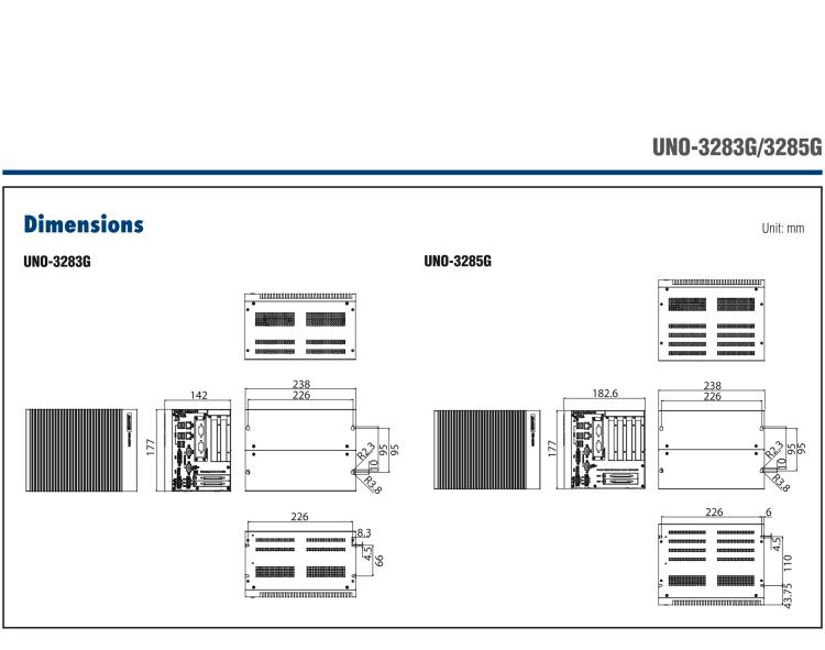 研華UNO-3285G 高效能嵌入式無風(fēng)扇工業(yè)電腦，搭配Intel? Core? i 處理器，4×PCI(e) 擴(kuò)展槽, 2×GbE, 2×mPCIe, HDMI, DVI-I