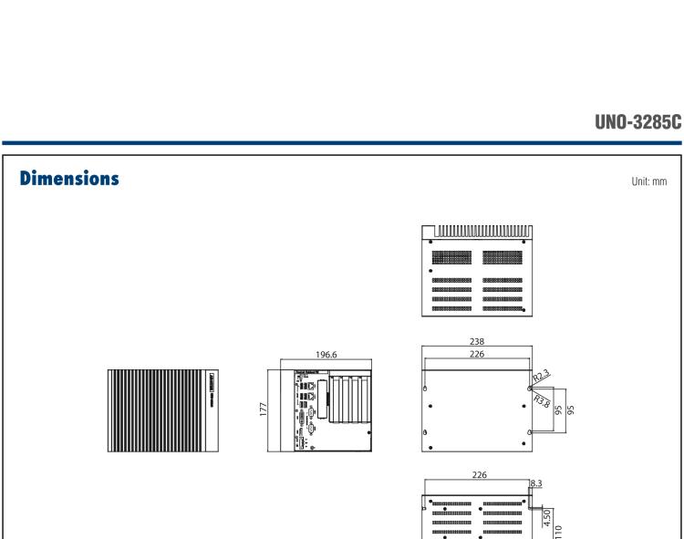 研華UNO-3285C 搭配Intel? Core?處理器，4×PCI(e) 擴(kuò)展槽，2 x GbE, 2 x mPCIe, HDMI, DVI-I