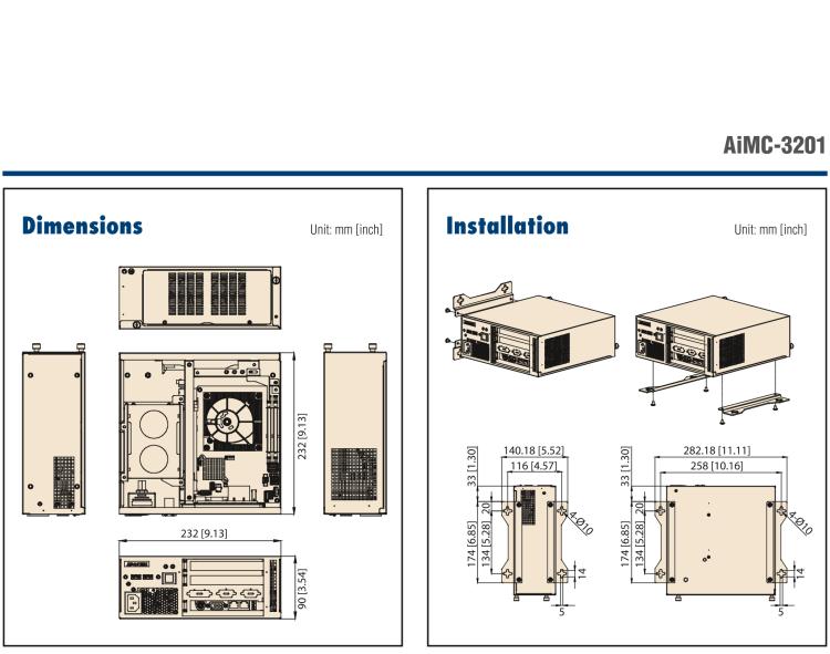 研華AIMC-3201 智能微型計(jì)算機(jī)，支持英特爾酷睿? i7/i5/i3 CPU，H81芯片組, 2個(gè)擴(kuò)展槽, 250W 80Plus 電源