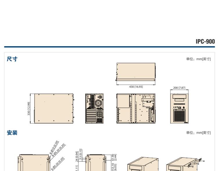 研華IPC-900 經典款壁掛式機箱，支持ATX/uATX母板