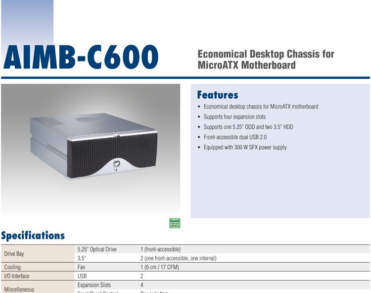 研華AIMB-C600 經(jīng)濟(jì)型臺式機(jī)箱，用于MicroATX 母板