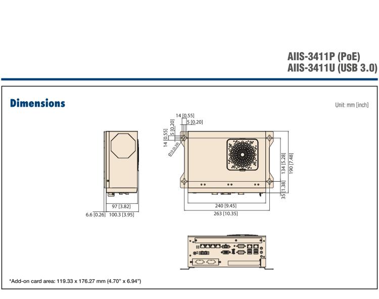 研華AIIS-3411 緊湊型視覺系統(tǒng)，支持Intel? 第10代 Core i CPU, 4路攝像頭支持 GigE PoE或 USB 3.0接口, PCIe擴展槽, 支持4路光源和隔離DIO