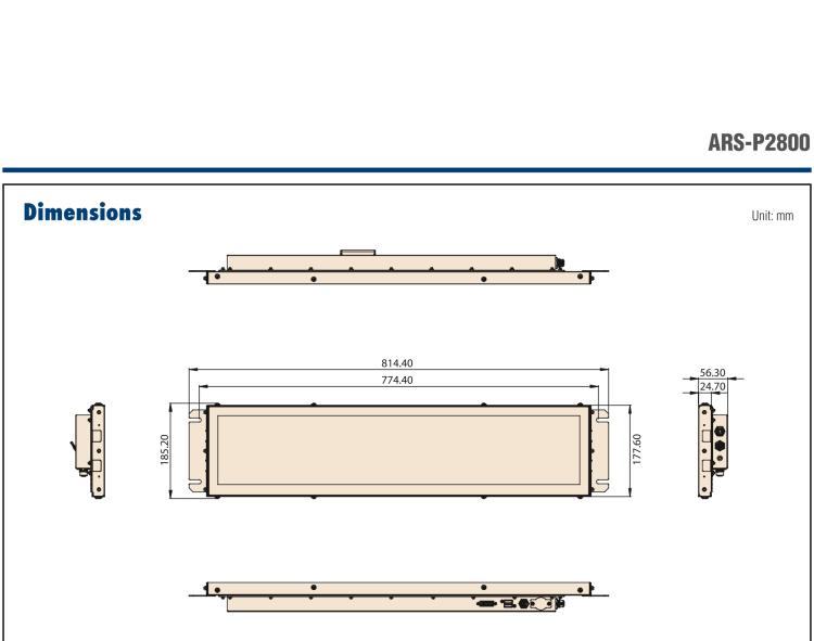 研華ARS-P2800 EN 50155 Intel? Celeron? J1900 28” 無(wú)風(fēng)扇設(shè)計(jì)之列車車輛 Panel PC