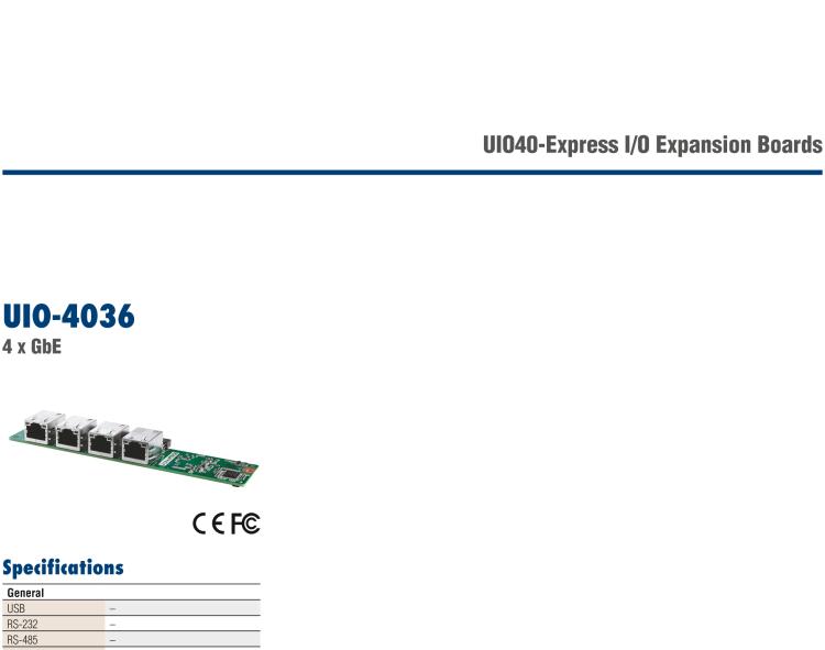 研華UIO-4032 UIO40-Express I/O 擴(kuò)展卡，支持 RS-232, USB & GbE