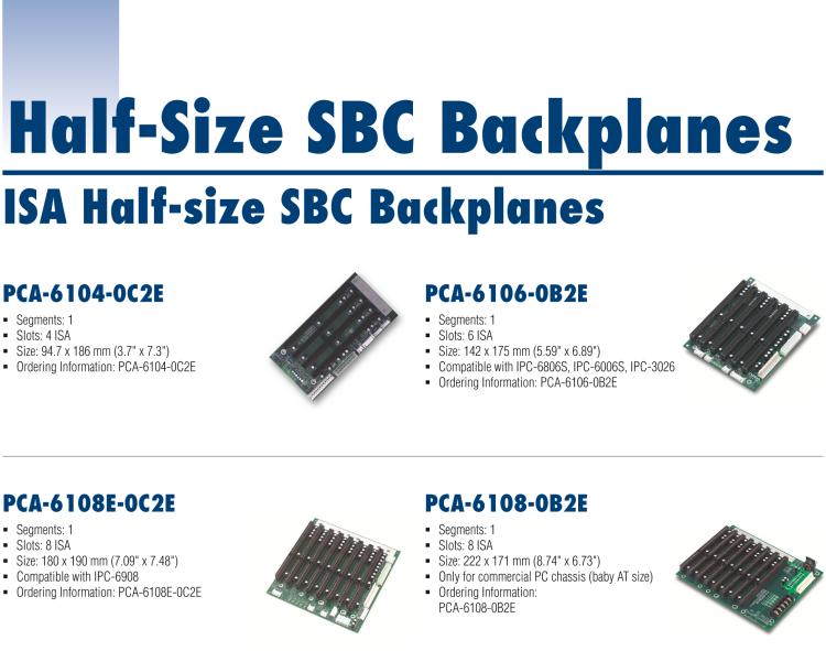 研華PCA-6108P8-0A2E Pure PCI Backplanes, only Compatible with IPC Chassis: IPC-6608, IPC-6908