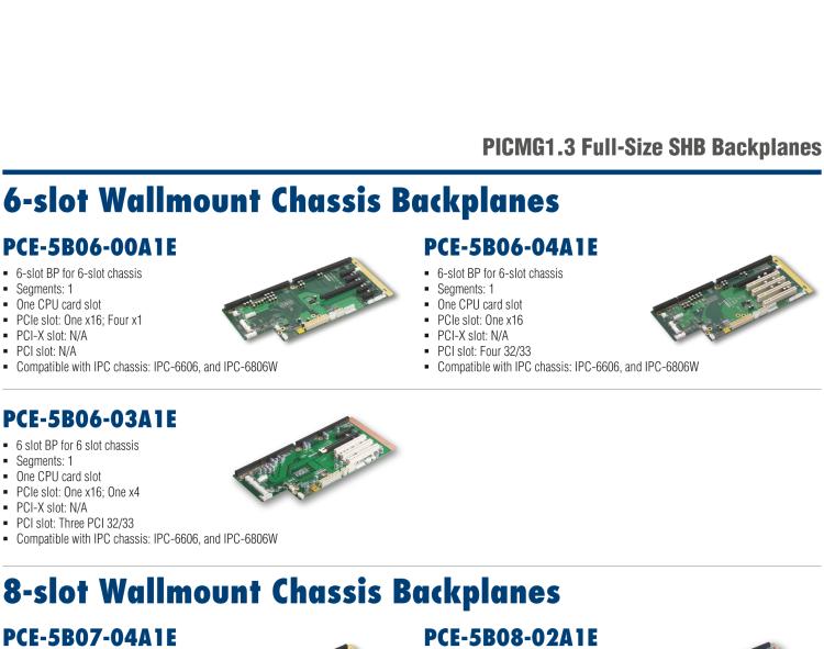 研華PCE-5B05 5-slot BP for 5-slot chassis