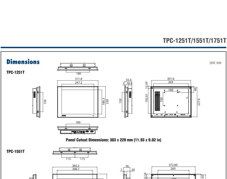 研華TPC-1751T(B) 17“SXGA TFT LED LCD瘦客戶端終端與Intel? Atom?處理器