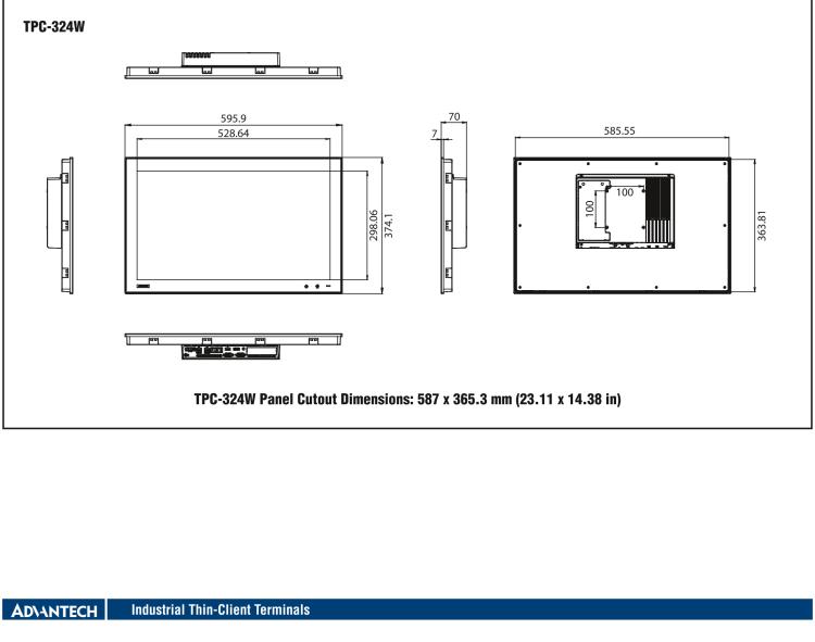 研華TPC-324W 8代Intel?Core? i3/ i5/ i7處理器24" FHD TFT LED LCD觸摸屏電腦，內(nèi)置8G DDR4 RAM