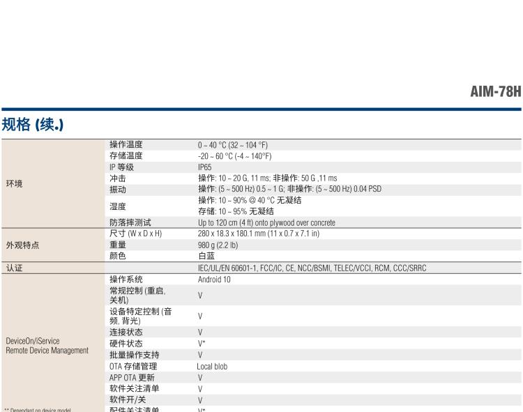 研華AIM-78H 10.1" 醫(yī)療平板電腦，搭載高通? 驍龍? 660 處理器, 安卓10