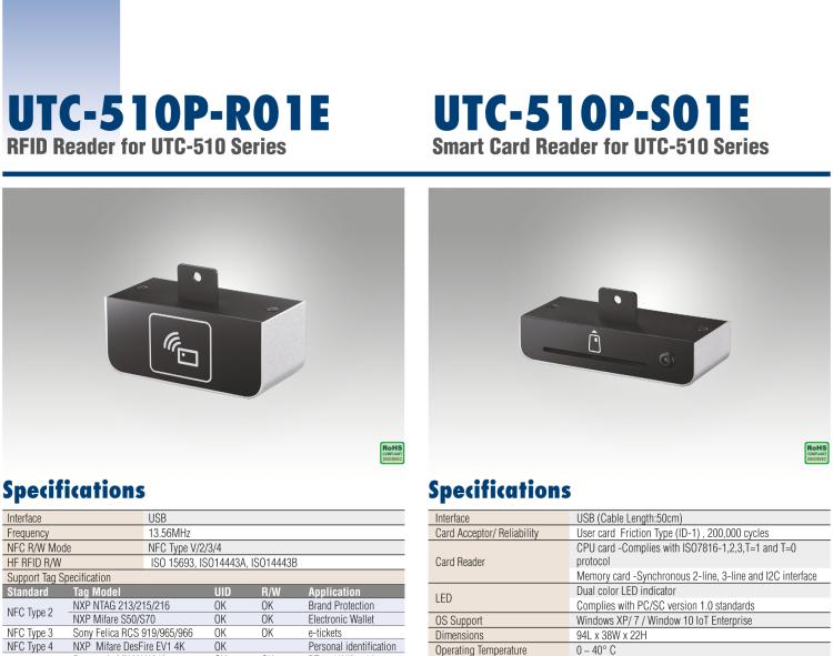 研華UTC-510P-R RFID Reader for UTC-510 Series