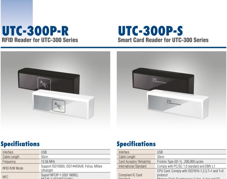 研華UTC-300P-S Smart Card Reader for UTC-300 Series