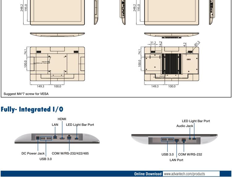 研華UTC-115H 15.6" 多功能觸控一體機(jī)，搭載 Intel? Core? i5-8365UE