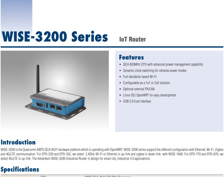 研華WISE-3240 研華EPD電子紙專用工業(yè)網(wǎng)關(guān)，以太網(wǎng)、 WIFI（AP）、Zigbee，專為智能城市、工業(yè)4.1應(yīng)用而設(shè)計(jì)。