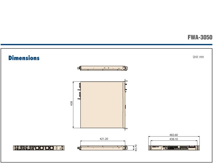 研華FWA-3050 基于Intel?Xeon D-2100系列處理器，用于uCPE和下一代防火墻的遠(yuǎn)程可管理1U網(wǎng)絡(luò)應(yīng)用平臺(tái)