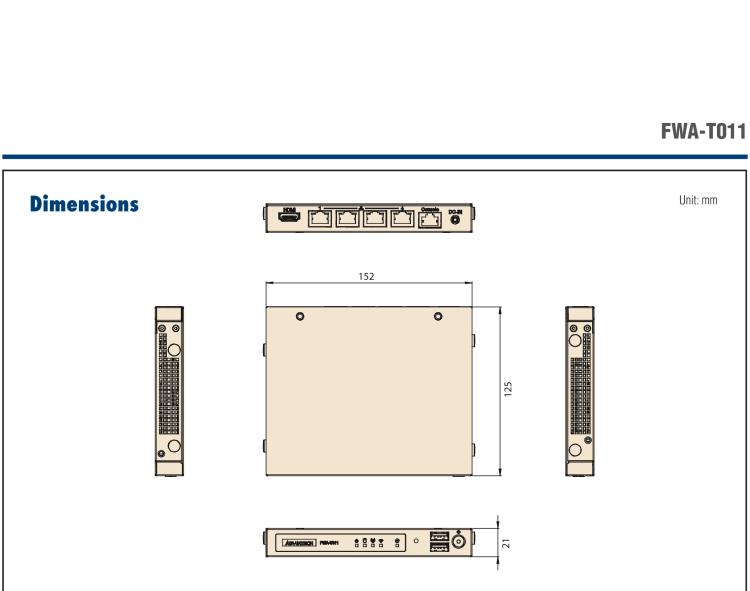 研華FWA-T011 基于Intel? Celeron? N3350/J3455 入門級SD-WAN，安全網(wǎng)關(guān)微型網(wǎng)絡(luò)應(yīng)用平臺