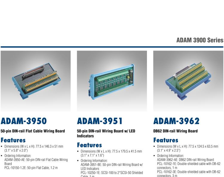 研華ADAM-39100 SCSI-100接線端子，DIN導(dǎo)軌支架