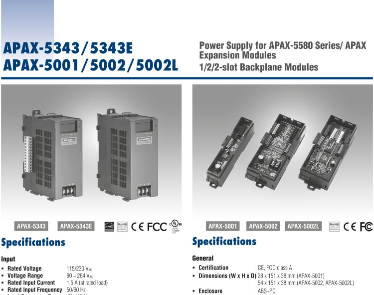 研華APAX-5343E 用于 APAX 擴展模塊供電