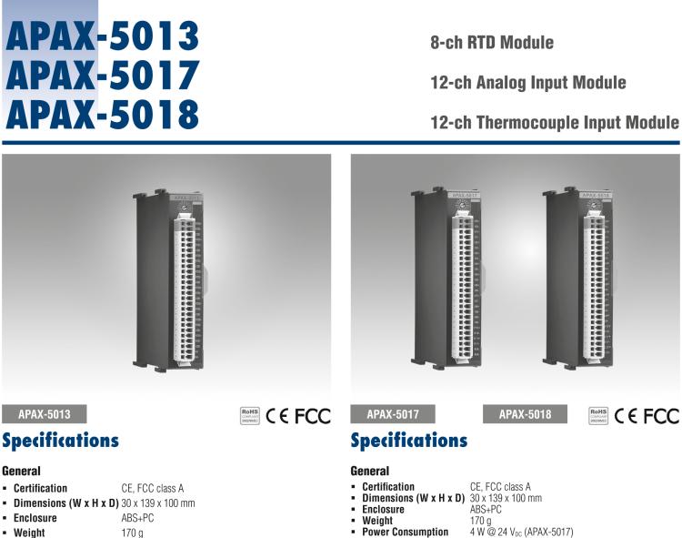 研華APAX-5017 12通道模擬量輸入模塊