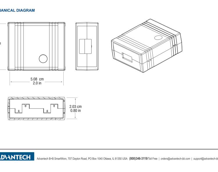 研華BB-UH401-2KV USB 2.0 2 kV隔離器，1端口，12 Mbps全速